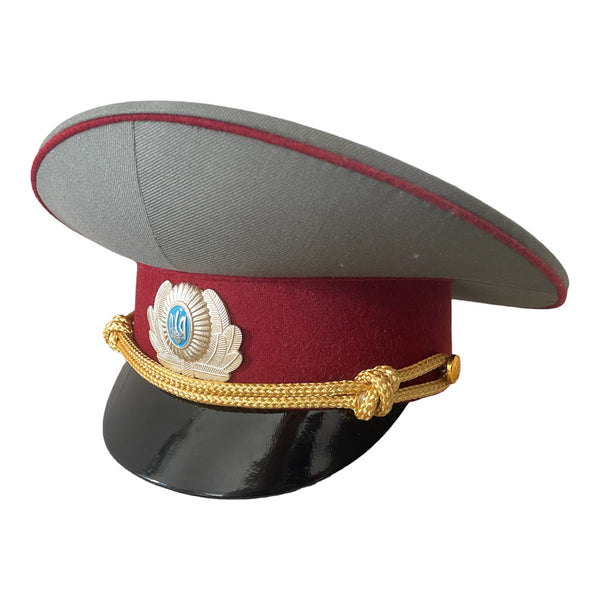 Post-Soviet Ukraine Military Officer Uniform Peaked Cap Metal Badge