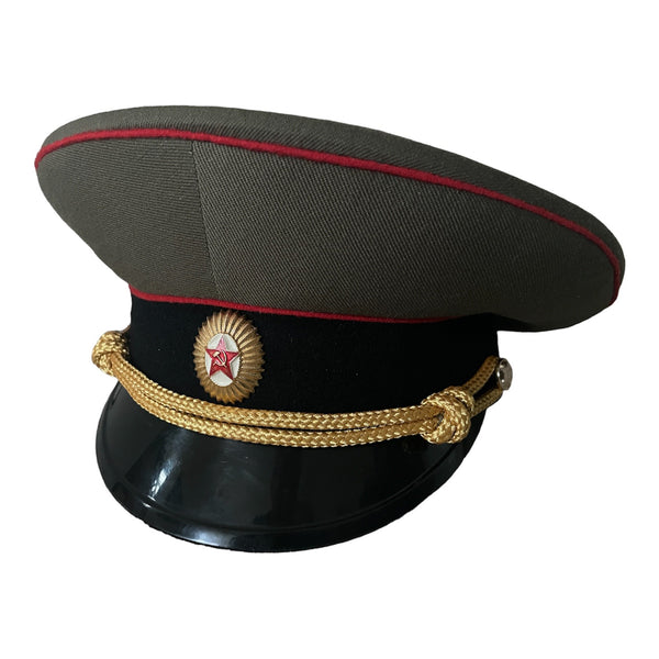 Russian Soviet Uniform Armoured Corps Officer Service Peaked Cap Visor Hat Badge