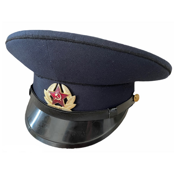Soviet USSR Russian Military Dark Blue Casual Uniform Peaked Cap