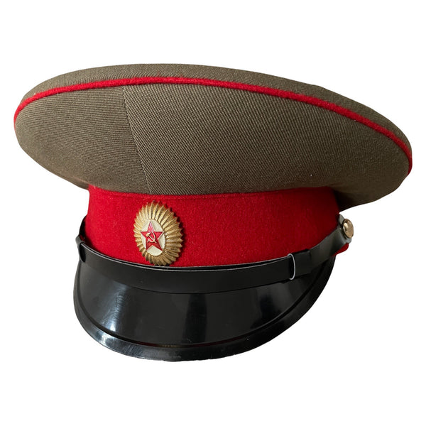 Soviet USSR Russian Military Army Soldier Parade Uniform Visor Hat Peaked Cap