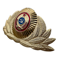 Soviet Badge USSR Militsiya Large Emblem Police Officer Uniform Cap Hat Insignia