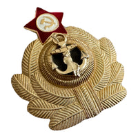 Original Soviet Navy Officer Cap Hat Badge USSR Military Naval Cockade