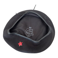 USSR Soviet Russian Army Style Black CHE GUEVARA Beret Hat Cap OMON MVD Badge
