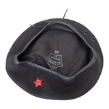 USSR Soviet Russian Army Style Black CHE GUEVARA Beret Hat Cap OMON MVD Badge