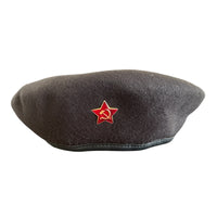 USSR Soviet Russian Army Style Black CHE GUEVARA Beret Hat Cap OMON MVD Badge