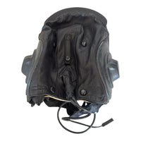 Soviet Russian USSR MiG Pilot Aviator Black Leather Summer Helmet Military Surplus