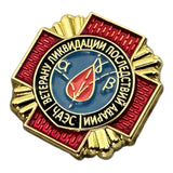 USSR Soviet Russia Ukraine Chernobyl Liquidator Nuclear Disaster Medal Pin Badge