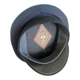 Original Soviet USSR Railway Officer Uniform Peaked Cap Hat with Metal Badge