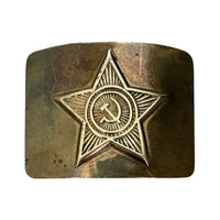 Original USSR Soviet Army Officer Belt Brass Buckle Antique Bronze Colour