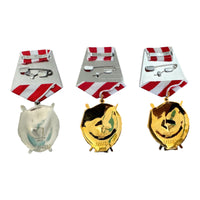 Set mit 3 sowjetischen Medaillen, Orden des Roten Banners der UdSSR, Reproduktion des 2. Weltkriegs