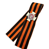 St. George Ribbon 9 May WW2 Russian Victory Day - White Cross Pin Badge