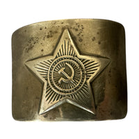 Original USSR Soviet Army Officer Belt Brass Buckle Antique Bronze Colour