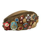 Military Style Original Pilotka Cap with Soviet Era Pin Collection Vintage Souvenir