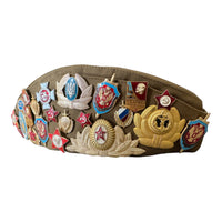 Military Style Original Pilotka Cap with Soviet Era Pin Collection Vintage Souvenir