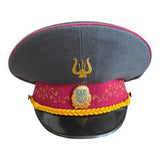 Uniforme d'officier militaire de l'Ukraine post-soviétique, casquette à visière, insigne en métal
