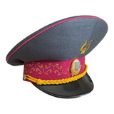 Uniforme d'officier militaire de l'Ukraine post-soviétique, casquette à visière, insigne en métal