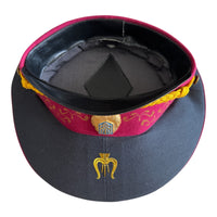 Uniforme d'officier militaire de l'Ukraine post-soviétique, casquette à visière, insigne en métal