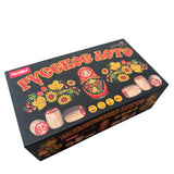 Russian Lotto Bingo Board Game Set with Cards Chips and Wooden Barrels and Magnet Lock Box