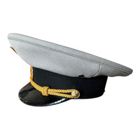 Soviet USSR Railway Senior Officer Uniform Peaked Cap Hat with Metal Badge