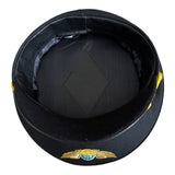 Vintage Ukrainian Civil Aviation Pilot Hat NAU Kyiv Air Fleet Officer Black Cap