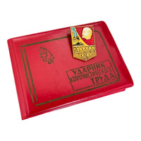 Anstecknadel und Dokument zum Lenin-Preis der sowjetischen UdSSR