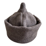 Russische Rote Armee Hut Old Style graue Wolle Budenovka Mütze UdSSR Metallabzeichen