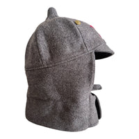 Russische Rote Armee Hut Old Style graue Wolle Budenovka Mütze UdSSR Metallabzeichen