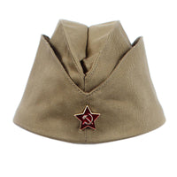 Genuine Soviet USSR Red Army WW2 Military Uniform Pilotka Hat Cap Badge