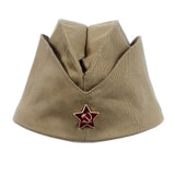 Genuine Soviet USSR Red Army WW2 Military Uniform Pilotka Hat Cap Badge