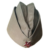Genuine Soviet USSR Red Army WW2 Military Uniform Pilotka Hat Cap Badge