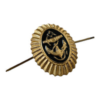 Soviet USSR Russian Navy Fleet ANCHOR Uniform Hat Cap Metal Pin Badge
