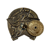 Woroschilow-Reiter, russische Kavallerie der Roten Armee, Osoaviakhim, Emaille-Messingabzeichen der UdSSR
