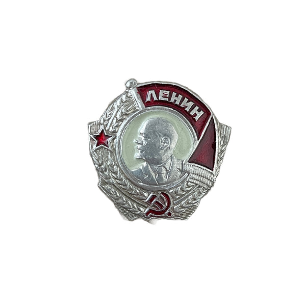 Order of Lenin 1" Aluminium and Enamel Repro Soviet Pin Badge