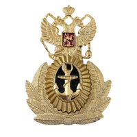 Russian Navy Early 90s Officers Cap Hat Eagle Badge Anchor Cockade