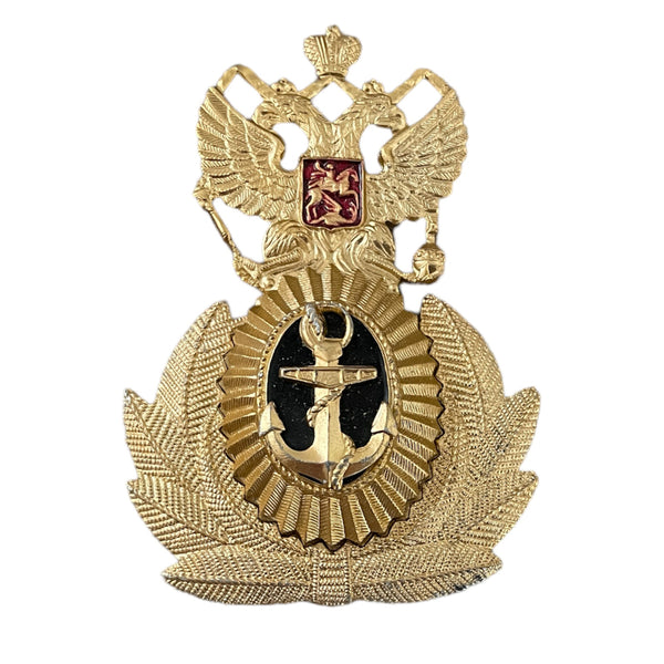 Russian Navy Early 90s Officers Cap Hat Eagle Badge Anchor Cockade