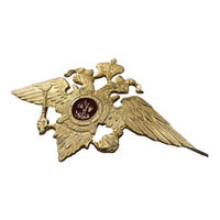 Russian Large 2-head Eagle Insignia MIA Uniform Hat Cockade Cap Badge