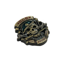 Soviet VDV Airborne Forces USSR Army Small Brass Skull Pin Badge