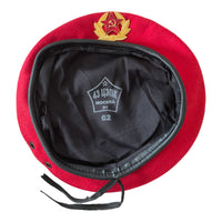 Uniforme de l'armée russe de Style soviétique de l'urss, béret Spetsnaz rouge vif, insigne de chapeau