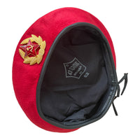 Uniforme de l'armée russe de Style soviétique de l'urss, béret Spetsnaz rouge vif, insigne de chapeau