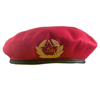 Uniforme de l'armée russe de Style soviétique de l'urss, béret Spetsnaz rouge vif, insigne de chapeau