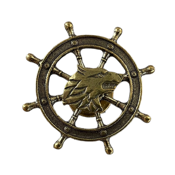 Sowjetisches russisches Marine-U-Boot Sea Wolf Messingabzeichen der Nordflotte