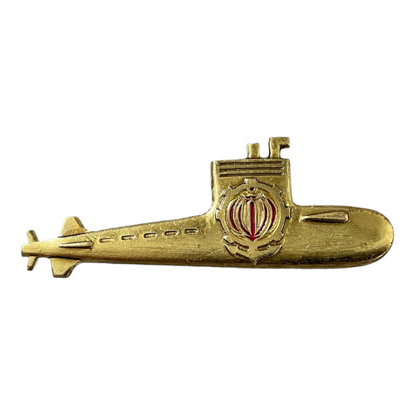Iranischer Marineoffizier, Militäruniform, U-Boot-Kommandant, Metallabzeichen