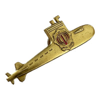 Iranischer Marineoffizier, Militäruniform, U-Boot-Kommandant, Metallabzeichen