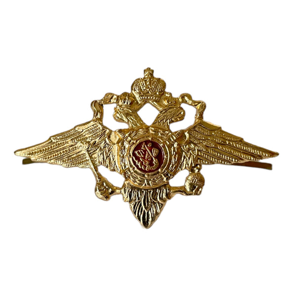 Russian Eagle Small Metal Pin Badge MVD Uniform Insignia for Side Cap Pilotka