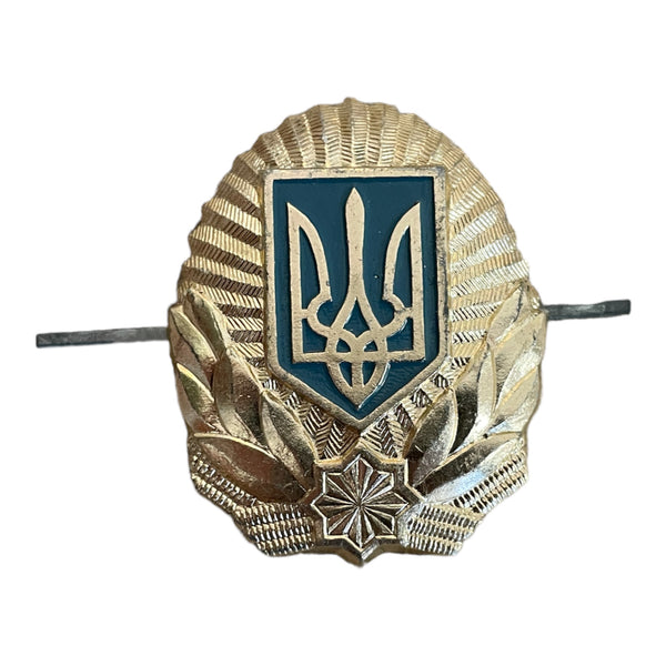 Soviet Ukraine Military Police Trident Uniform Ushanka Hat Cap Beret Metal Badge