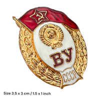 Soviet Badge Graduation of USSR Military School Academy 1986 Insignia