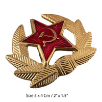 Soviet Soldier USSR Red Army Military Style Red Star Metal Pin Badge