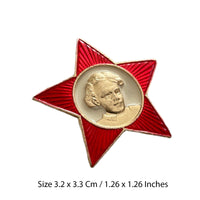 USSR Soviet Russian Lenin Communist School Little Octobrist Red Star Pin Badge