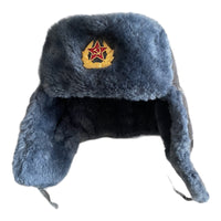 Sowjetische Uschanka-Militäruniform, russische Armee, Kunstfell, Wintermütze der UdSSR