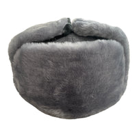 Gray Ash Faux Fur Ushanka Warm Winter Hat Russian Trapper Style